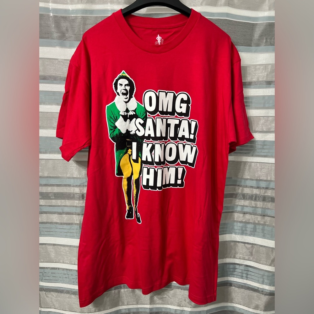 ELF Movie Santa Shirt “OMG Santa! I Know Him”